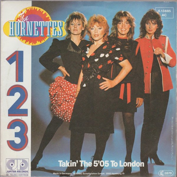 The Hornettes 123 * Takin`The 5`05 To London 1983 Jupiter Teldec 7" (TOP)