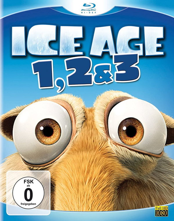 ICE AGE 1, 2 & 3 Twenty Century Fox 3 Blu-ray Discs 2009 mit Schuber