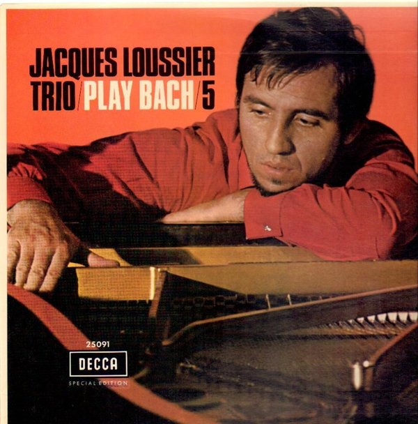 12" Jacques Loussier Trio Play Bach 5 Orgel Toccata 60`s DECCA SLK 16 484-P