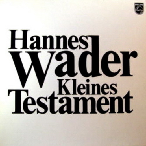 12" Hannes Wader Kleines Testament (Der Putsch, Schon morgen) Philips 70`s