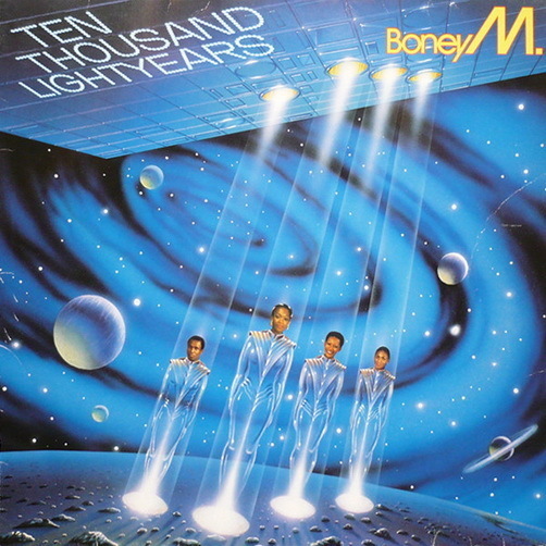 Boney M. 10.000 Lightyears (Exodus) 1984 Hansa 12" LP mit farbigen Poster