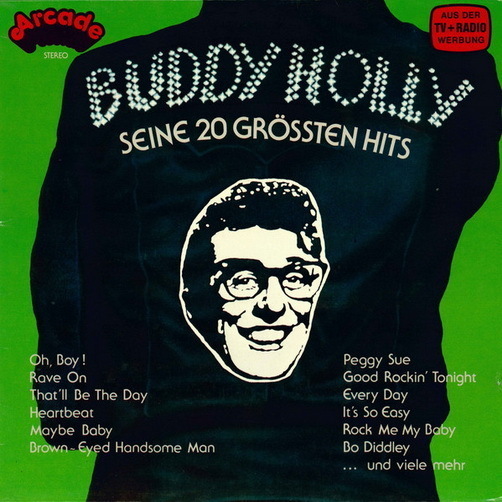 Buddy Holly Seine 20 größten Hits (Rave On, Peggy Sue) 12" LP Arcade (TOP)