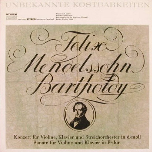 12" Felix Mendelssohn-Bartholdy Konzert für Violine, Klavier, Streichorchester