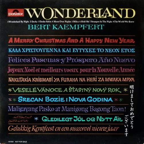 12" Bert Kaempfert Wonderland (Moon Over Naples) 60`s Polydor 104 692