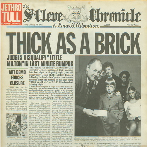 12" Jethro Tull Thick Is A Brick 1972 Chrysalis Records 6307 502 (D)