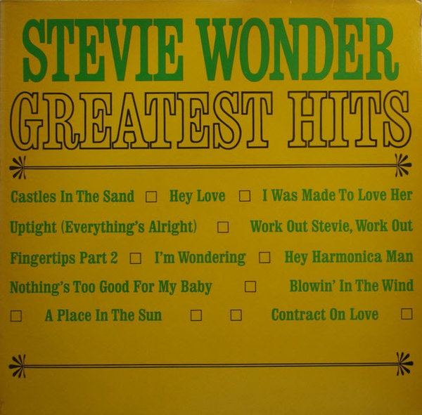 12" Stevie Wonder Greatest Hits (Castle In The Sand, Contract On Love) Motown