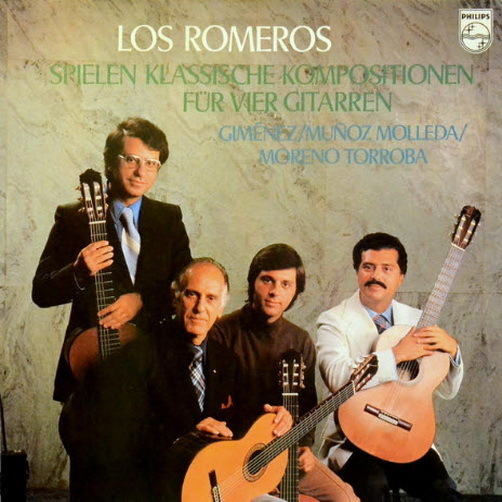 Los Romeros Spielen klassische Kompositionen für vier Gitarren 12" Philips