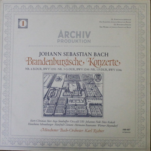 Johann Sebastian Bach Brandenburgische Konzerte 1 Archiv Produktion 12" LP