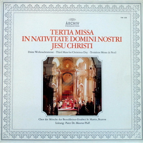 Tertia Missa In Nativitate Domini Nostri Jesu Christi 12" LP Archiv Produktion