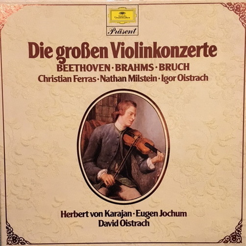 Beethoven Brahms Bruch Die großen Violinkonzerte Herbert von Karajan 2 LP-Box