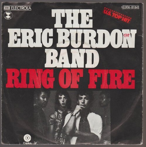The Eric Burdon Band Ring Of Fire / Sun Secrets 1974 EMI Capitol 7" Single
