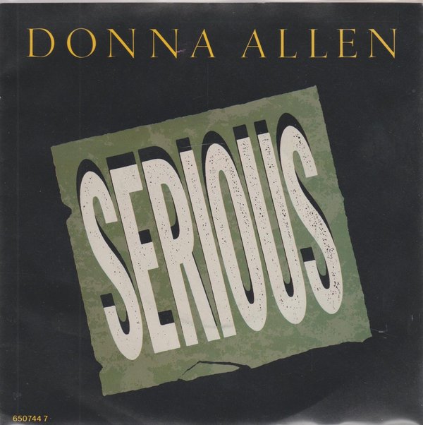 Donna Allen Serious * Bad Love 1987 CBS Portrait 7" Single (TOP!)