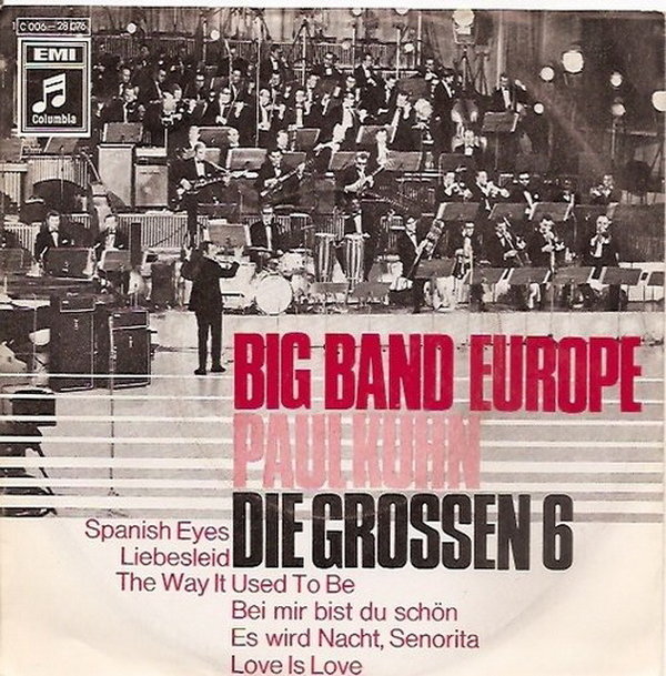 Paul Kuhn Big Band Europa Die grossen 6 EMI Columbia 7" Single