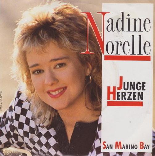 Nadine Norelle Junge Herzen * San Marino Bay 1987 EMI 7" Single