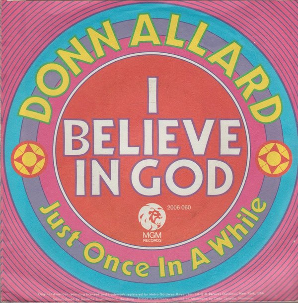 Donn Allard I Believe In Gold * Just Once In A While 70`s MGM Records