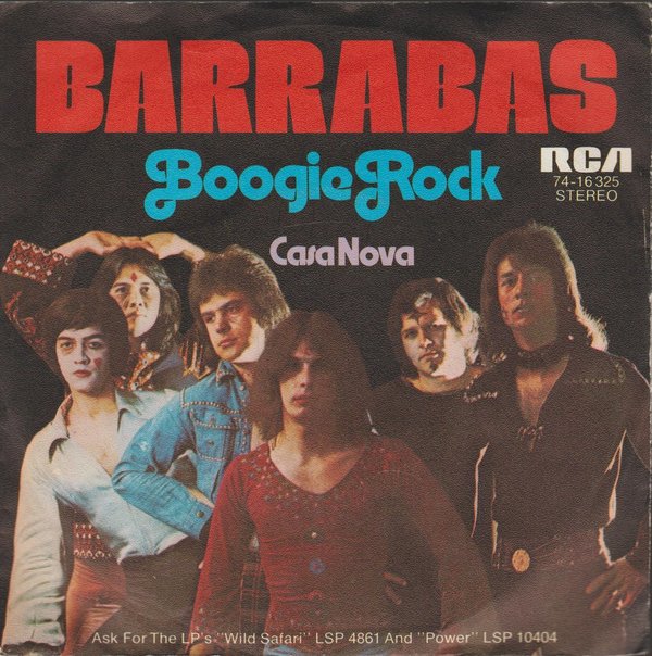 Barrabas Boogie Rock * Casa Nova 1973 RCA Records 7" Single