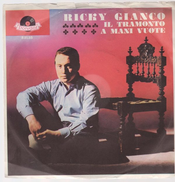 7" Ricky Gianco Il Tramonto / A Man Vuote 60`s Polydor 52 135