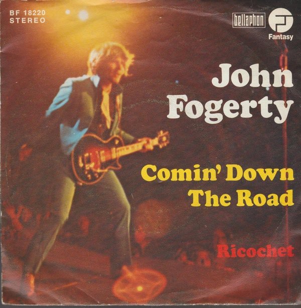 John Fogerty Comin`Down The Road / Ricochet 1973 Fantasy 7" Single