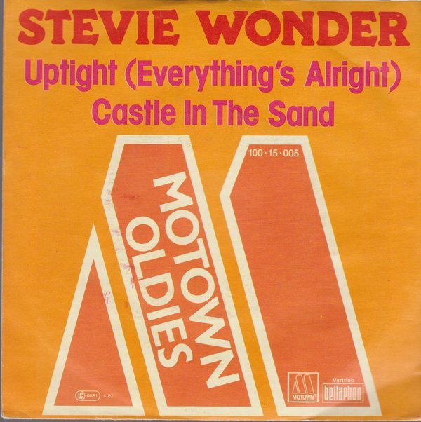 Stevie Wonder Uptight / Castle In The Sand (Oldie) Tamla Motown 7" Single