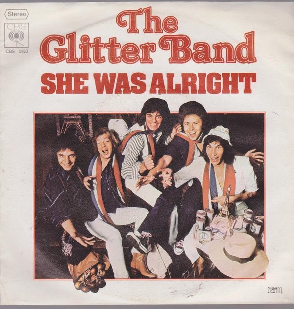 7" The Glitter Band She Was Alright / It`s Alright 70`s CBS