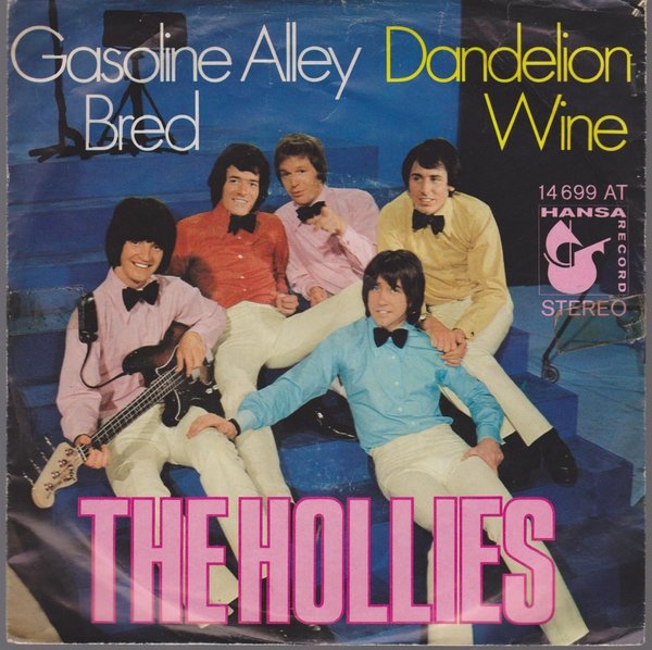 7" The Hollies Gasoline Alley Bred / Dandelion Wine 60`s Ariola Hansa