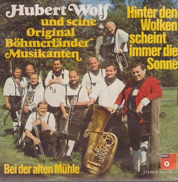 7" Single Hubert Wolf und seine Böhmerländer Musikanten Hinter den Wolken