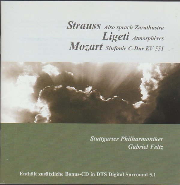 Strauss Also sprach Zarathustra Ligeti Atmosphères Mozart Sinfonie C-Dur KV551 CD
