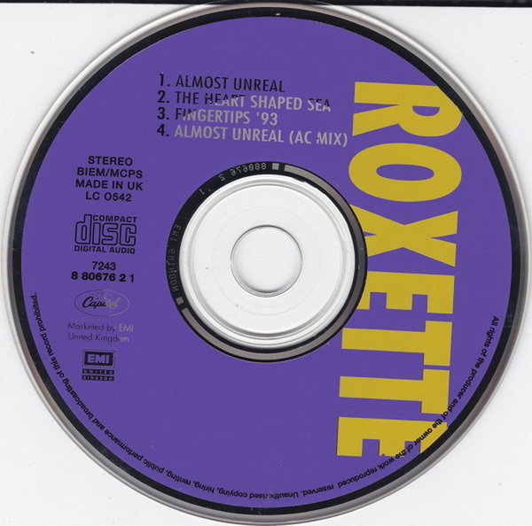 Roxette Almost Unreal Maxi CD Single 1993 EMI 4 Titel (Soundtrack)