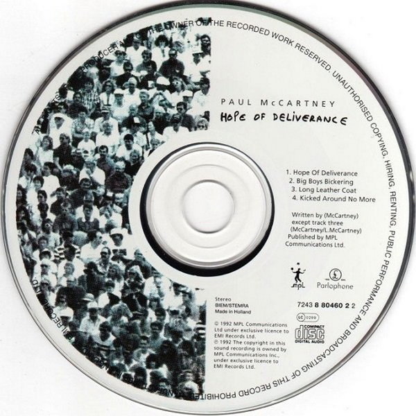 Paul McCartney Hope Of Deliverance 1992 EMI Parlophome MPL Maxi Single CD