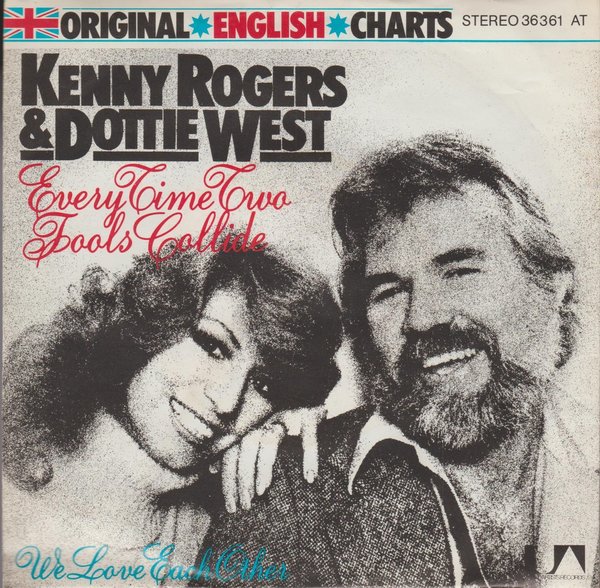 Kenny Rogers & Dottie West Every Time Two Fools Collide 1978 United Artists 7"