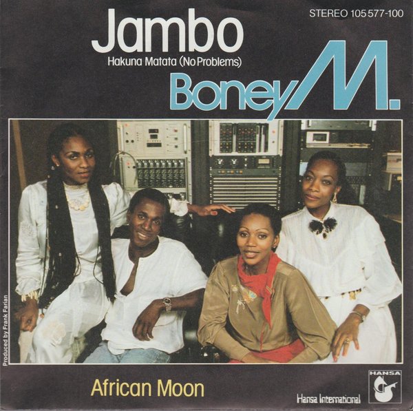 Boney M. Jambo Hakuna Matata * African Moon 1983 Hansa 7" Single