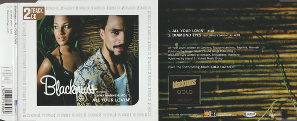 Blacknuss All Your Lovin`* Diamonds Eyes 2005 EDEL Single CD 2 Tracks