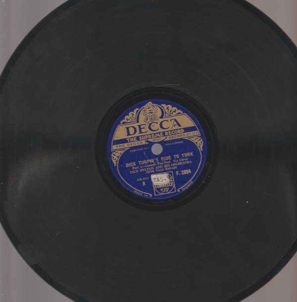 Jack Hylton And His Orchestra Dick Turpin`s Ride To York 10" Schellack