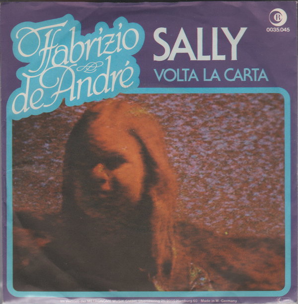 Fabrizio De Andre Sally * Volta La Carta 1978 Dischi Recordi Metronome 7"