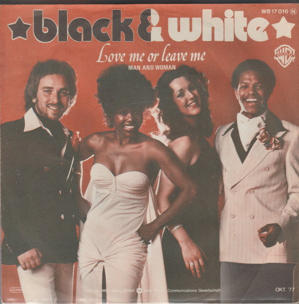 Black & White Love Me Or Leave Me * Man And Woman 1977 Warner Bros 7"