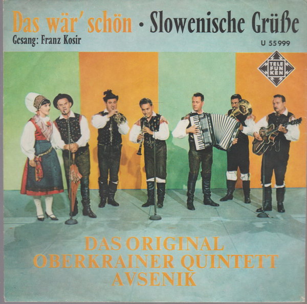 Das Original Oberkrainer Avsenik Slowenische Grüße 7" Nur Cover ohne Vinyl
