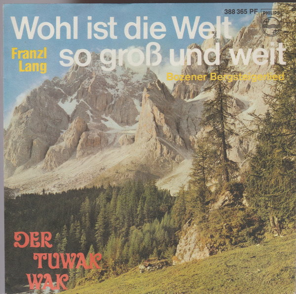Franzl Lang Wohl ist die Welt so groß und weit Nur Cover ohne Vinyl