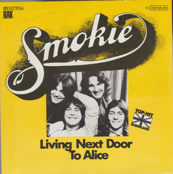 Smokie Living Next Door To Alice 1976 EMI RAK 7" Cover ohne Vinyl