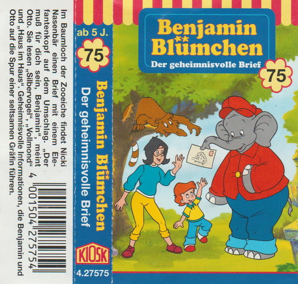 Benjamin Blümchen Der geheimnissvolle Brief Folge 75 Hörspiel-Cassette (MC)