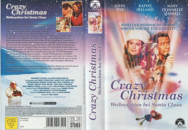 Crazy Christmas Weihnachten bei Santa Claus 2001 Paramount Cassette (VHS)