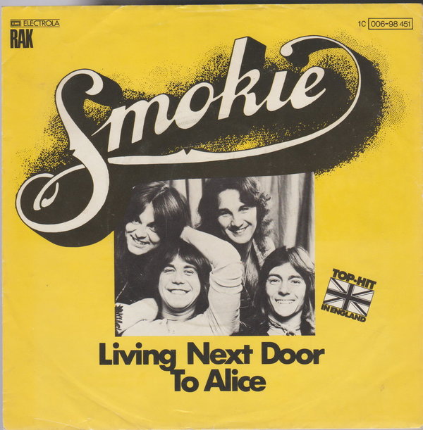 Smokie Living Next Door To Alice * Run To You 1976 EMI RAK Nur Cover kein Vinyl 7"