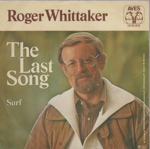 Roger Whittaker The Last Song * Surf Intercord Avis Nur Cover 7" ohne Vinyl