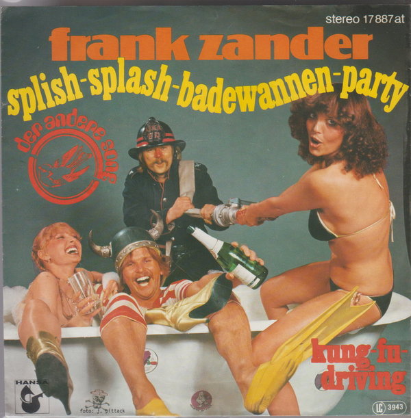 Frank Zander Splish-Splash * Kung Fu Driving Hansa Ariola Nur Cover 7" ohne Vinyl
