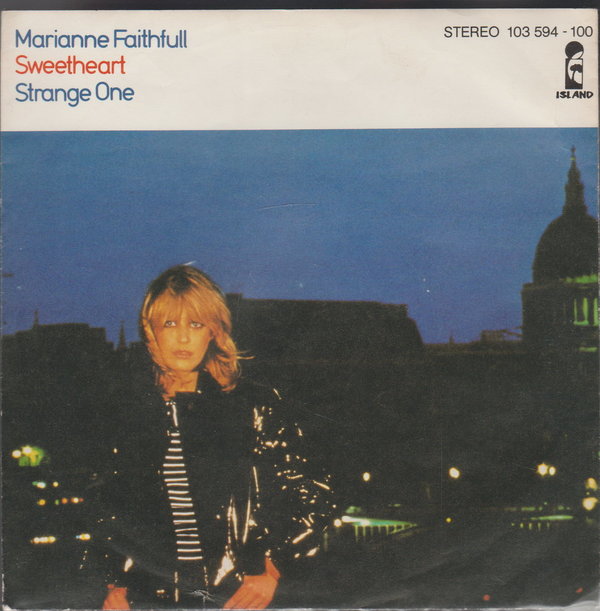 Marianne Faithfull Sweetheart * Strange One Island Nur Cover 7" ohne Vinyl
