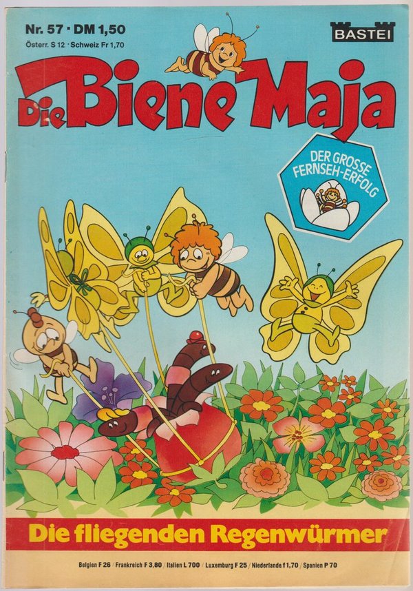 Die Biene Maja Die fliegenden Regenwürmer Heft Nr. 57 Bastei Verlag Comic