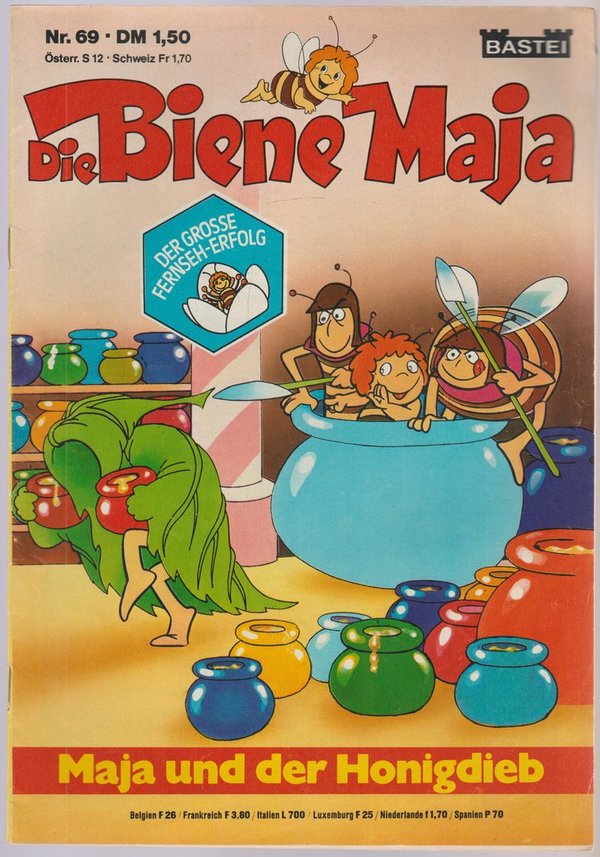 Die Biene Maja Maja und der Honigdieb Heft Nr. 69 Bastei Verlag Comic