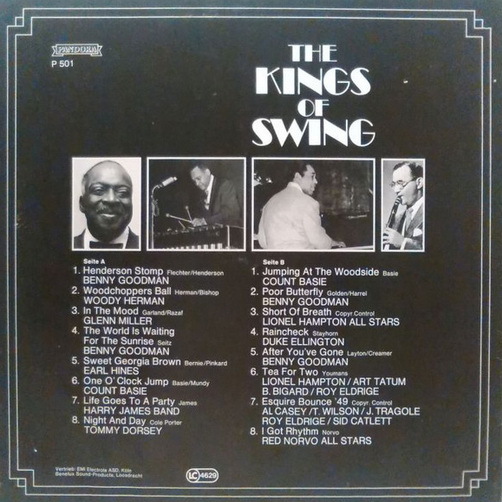 The Kings Of Swing (Benny Goodman, Count Basie, Art Tatum) 12" EMI Pandora