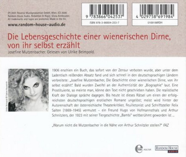Josefine Mutzenbacher Die Lebensgeschichte einer wienerischen Dirne.