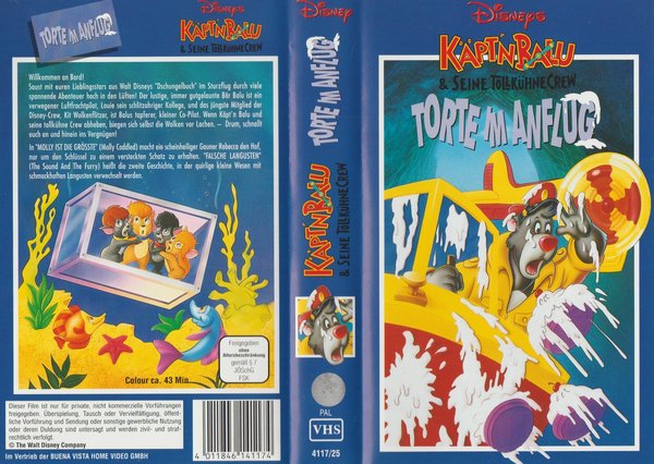Disney Käpt`n Balu und seine tollkühne Crew Torte am Anflug VHS Hologramm