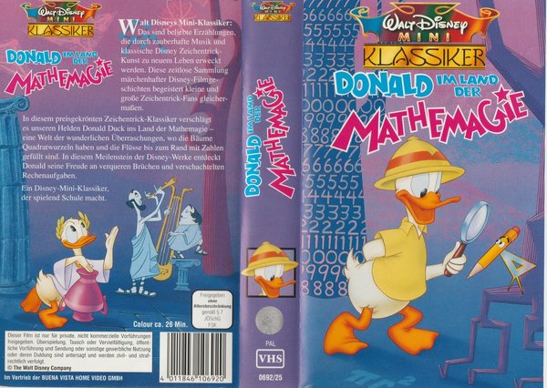 Walt Disney Mini Klassiker Donald im Land der Mathemagie VHS (Hologramm)